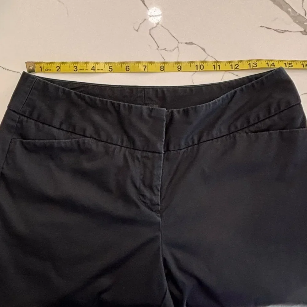 Worthington Black Modern Fit Satin Finish Bermuda Chino Casual Shorts Size 4